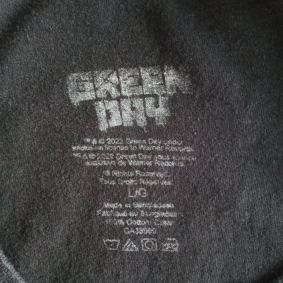 Green Day "Welcome to Paradise"  black Band Tour Tee Size Large - Picture 5 of 6